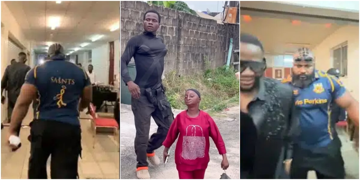 "Celebrity lomo" - Mixed reactions as Aunty Ramota joins Kizz Daniel's bouncer challenge