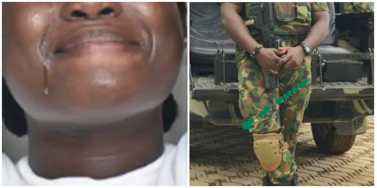 "He said his salary is small" - Woman cries out as her Air Force husband gives her N5k monthly upkeep