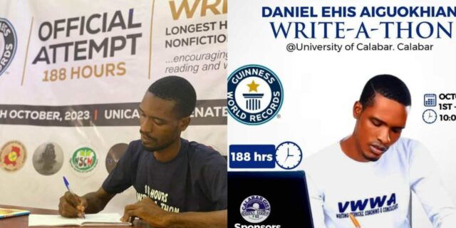 UNICAL student write-a-thon writing