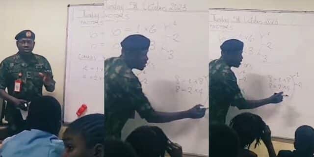 Military man mathematics class