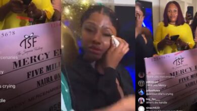 Mercy Eke tears fans gift ₦5 million cash 30th birthday