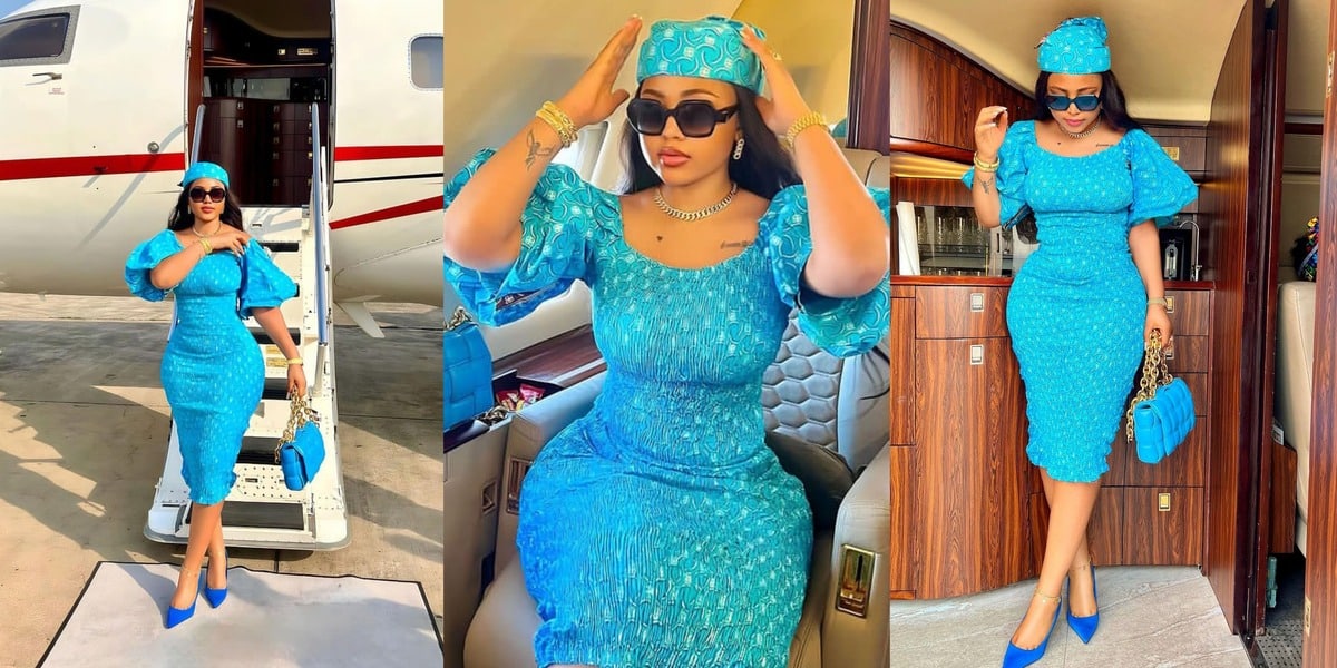 Asaba Delta State Regina Daniels Private Jet Outfit