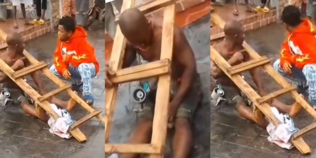 Son father embarrassed for breaking house ladder steal