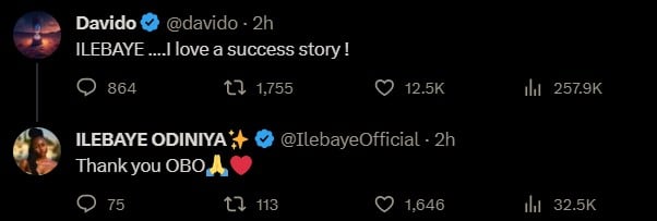 Davido praises BBNaija All Stars winner, Ilebaye