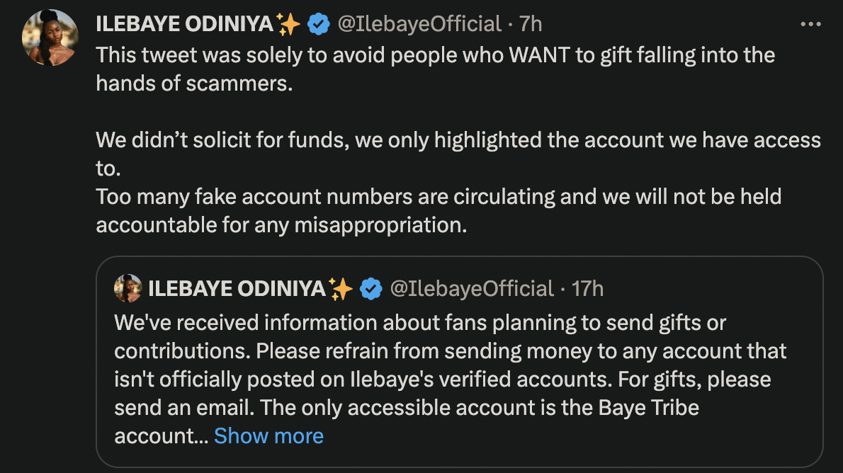 Ilebaye denies begging for funds after winning N120M grand prize