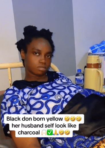 "The father is even way darker" - Dark-skinned parents cause buzz as they give birth to a very fair baby