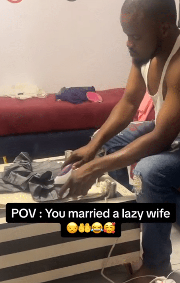 "My wife is lazy - Man causes buzz online as he showcases series of work his wife makes him do at home