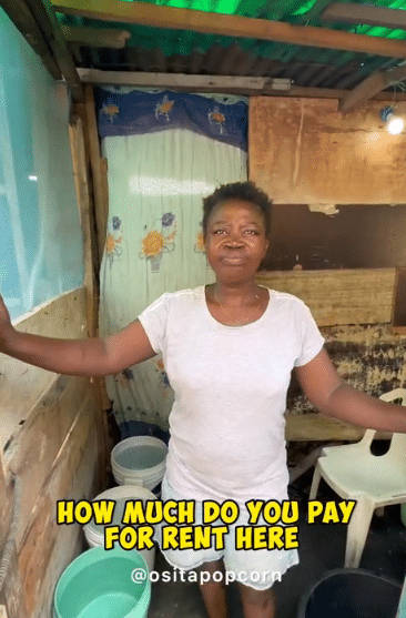 Video unveils woman's rented wood-built home