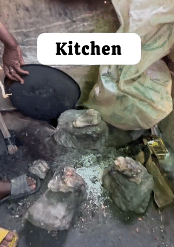 Video unveils woman's rented wood-built home