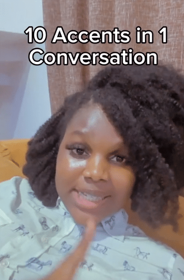 Lady causes buzz as she flawlessly shifts between 10 different accents in a single conversation