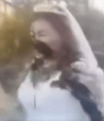 Moment groom's ex-girlfriend throws poop at him and his bride during their wedding