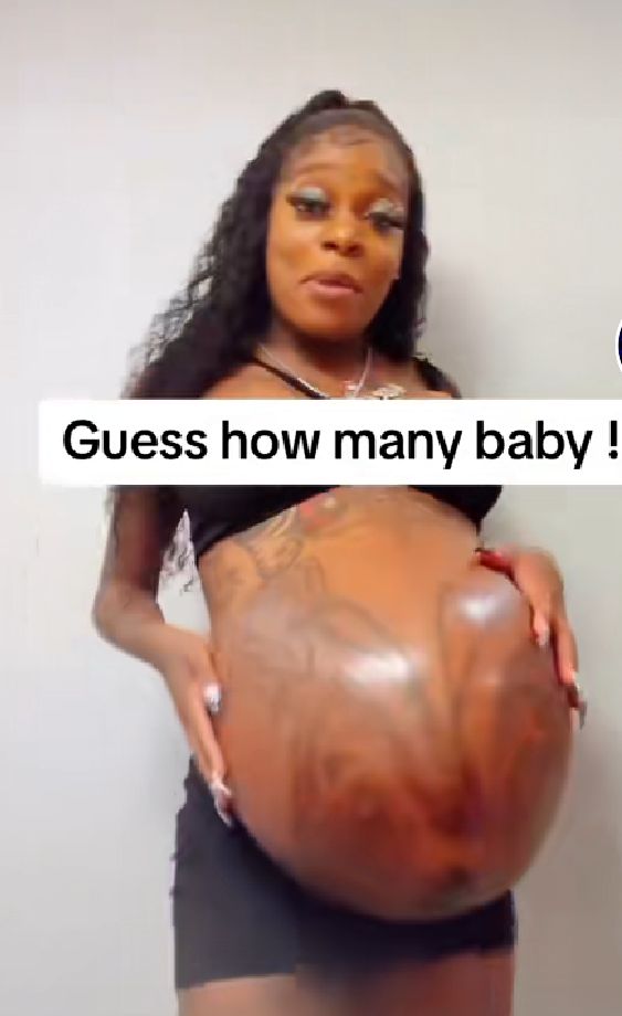 "Expecting 10" : Pregnant lady causes buzz as she dance with massive baby bump; Video stirs reactions