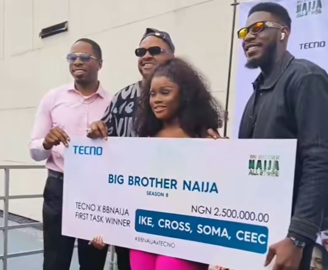 Cross, CeeC Ike Soma ₦2.5 million winners BBNaija All Stars' first task