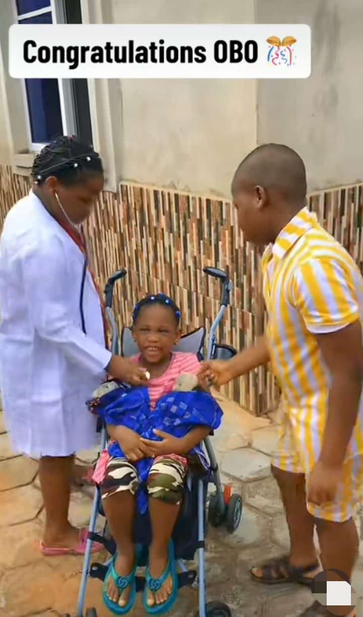 Kids recreate Davido Chioma video hospital