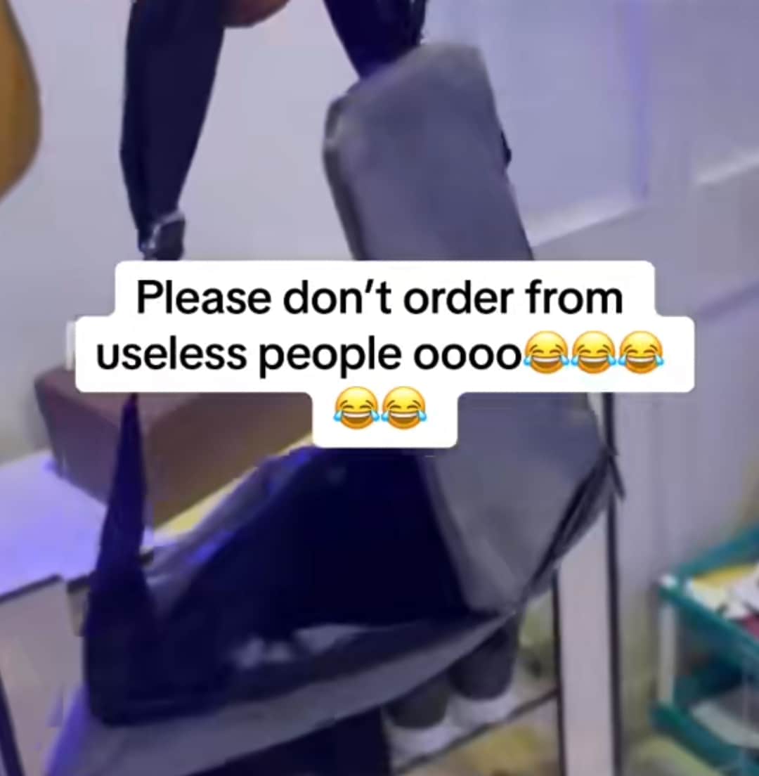 Man shows off ordered received merchant website