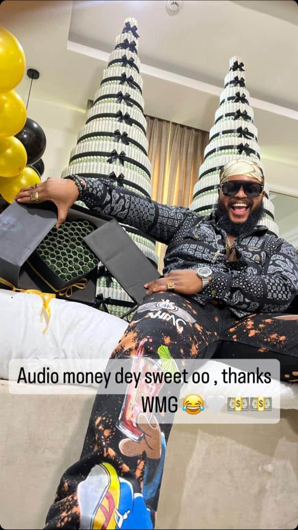 "Audio money dey sweet o" - Fans shower Whitemoney with lavish gifts amidst allegations of 'fake life'