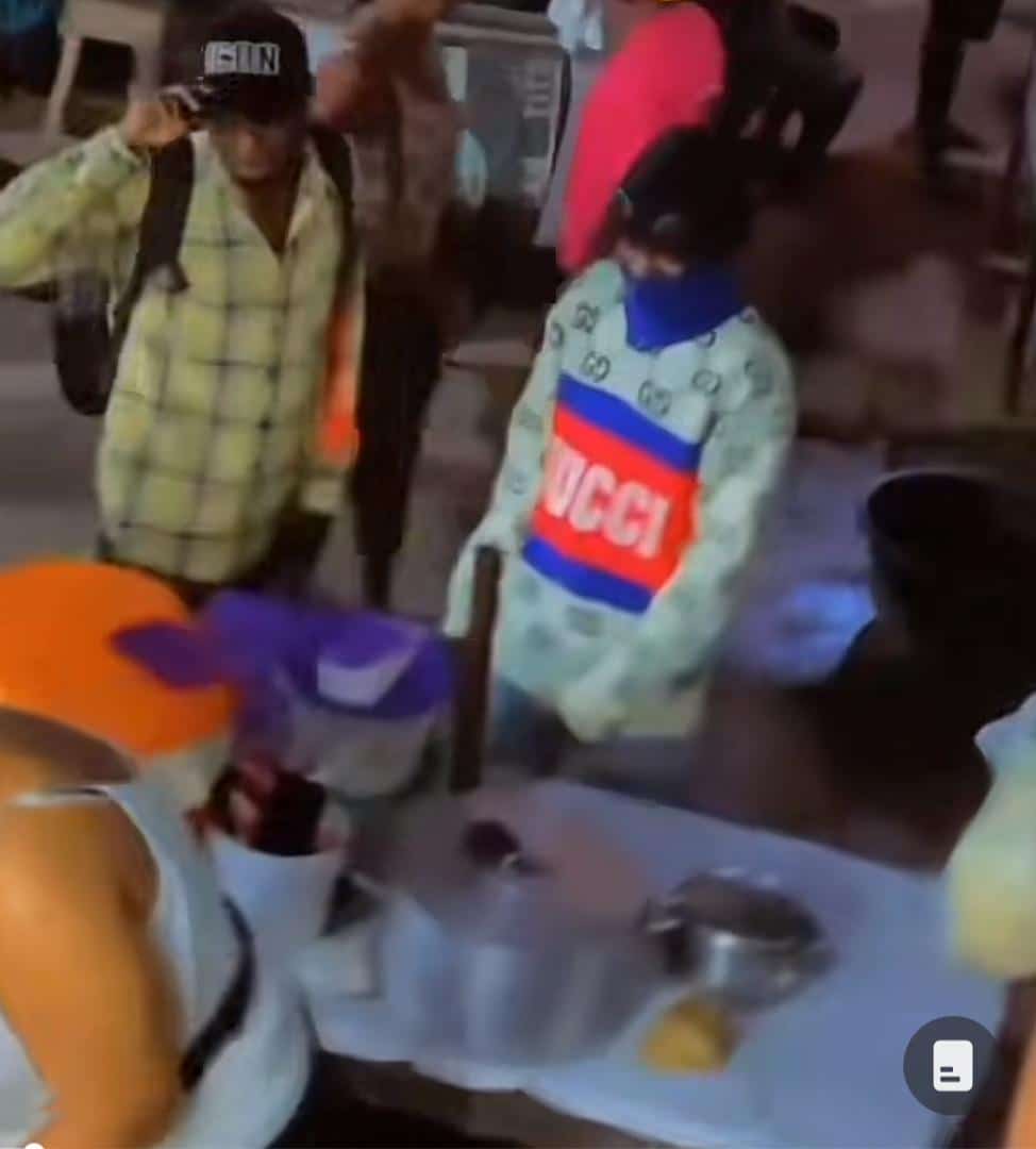 Portable's ex-signee, Yung Duu spotted buying N700 food at Mama Put