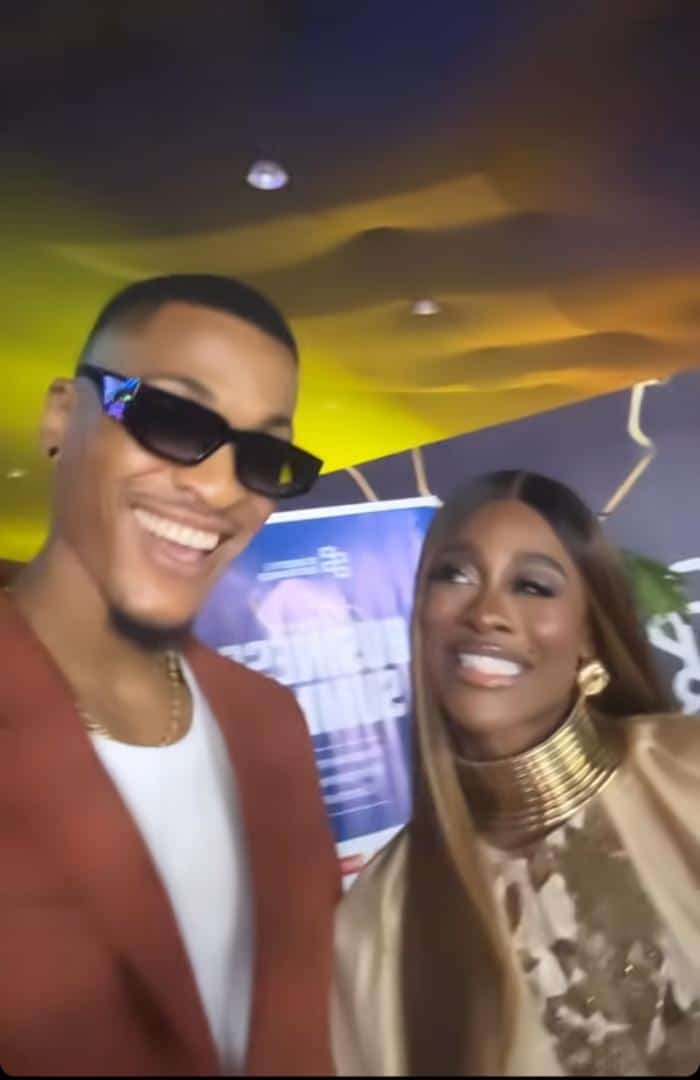 "It’s giving mother and child" - Reactions as Uriel and Groovy step out romantically for an award event