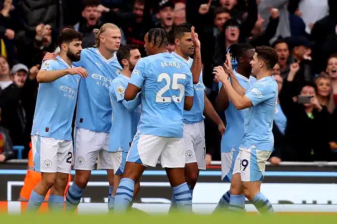 EPL: Haaland scores as Manchester City win Brighton 2-1