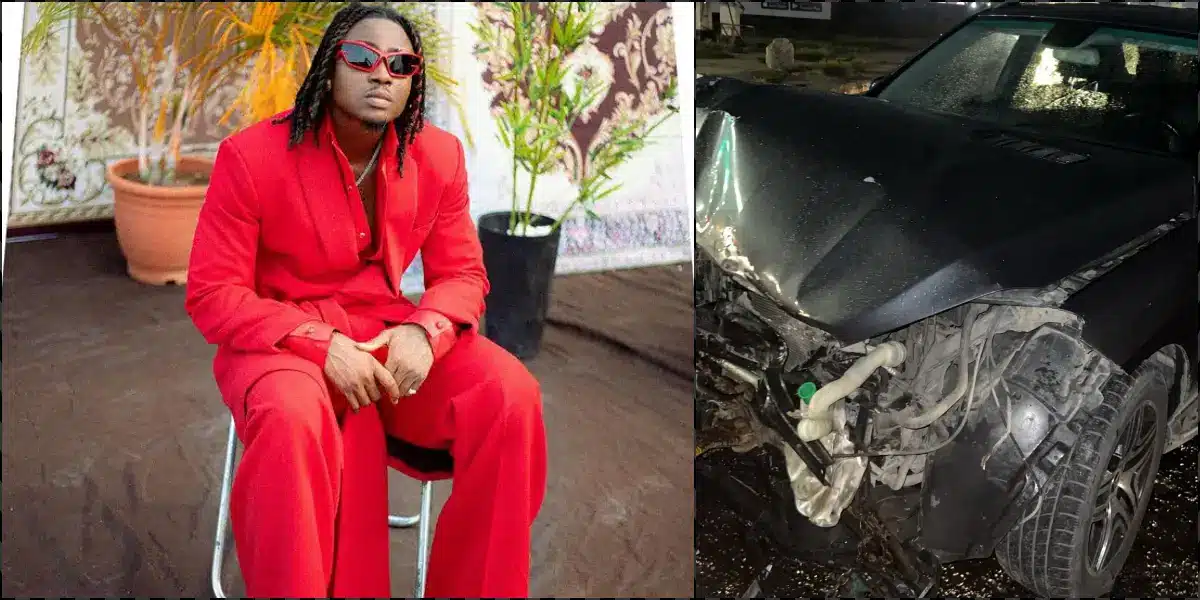 Davido’s signee, Logos Olori involved in ghastly car accident