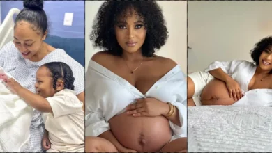 Rosy Meurer flaunts baby bump hours after welcoming second child