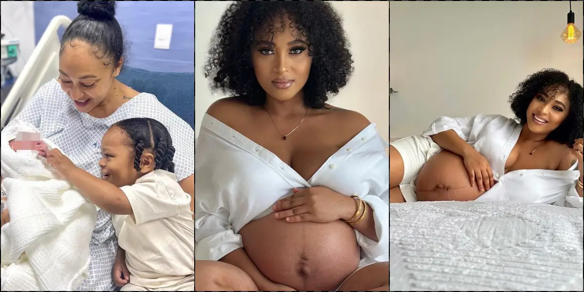 Rosy Meurer flaunts baby bump hours after welcoming second child