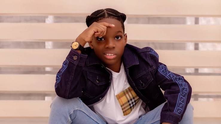 Wizkid first son Boluwatife gold ring necklace wristwatch