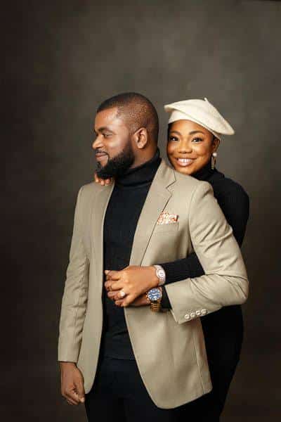 Mercy Chinwo with her husband, Pastor Blessed