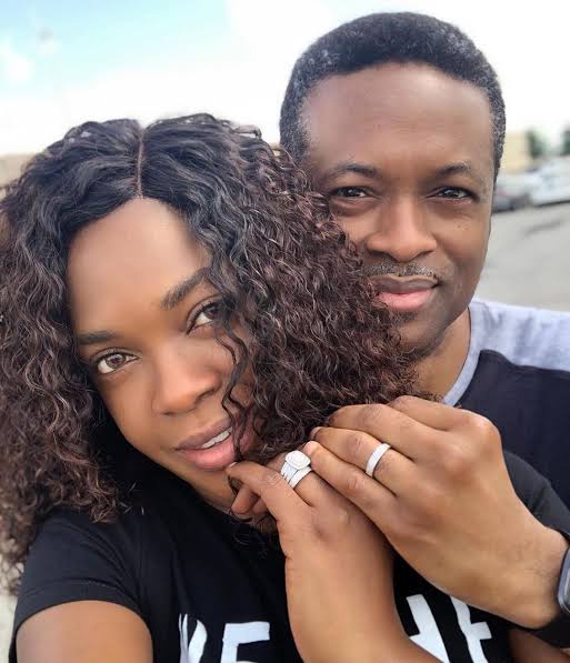 Omoni Oboli with husband, Nnamdi Oboli
