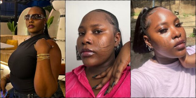 Heartwarming reactions trail photos of beautiful lady with tribal marks