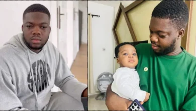 "No DNA needed" - Netizens gush over uncanny resemblance between Cute Abiola and son