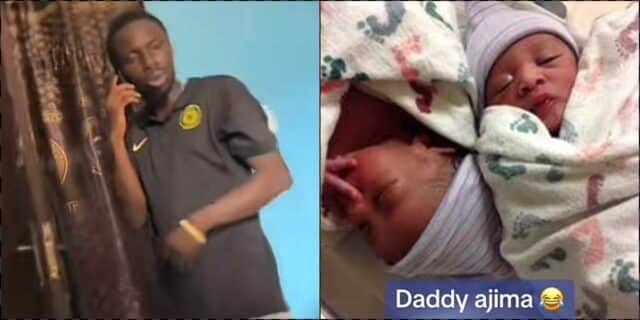 Moment lady announces giving birth to twins after hiding pregnancy from boyfriend