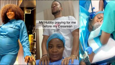Uche Ogbodo praises husband for standing by her during CS of third child
