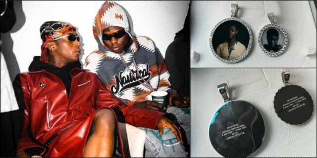 Bella Shmurda immortalizes late best friend, Mohbad with customized pendant