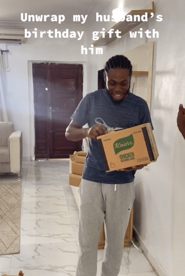 Wife packages boxers, socks in Knorr carton to husband on his birthday, he reacts 