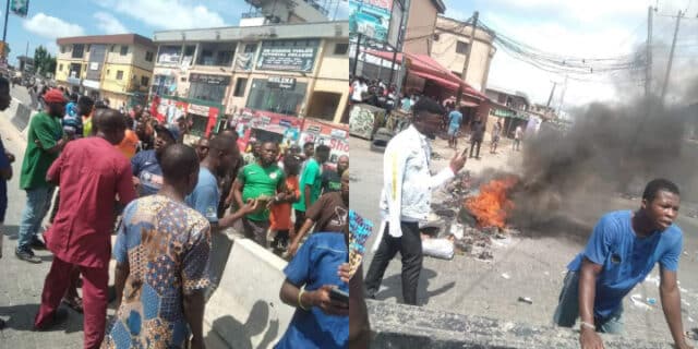 Viral video of angry residents as a pregnant woman and her two children are killed in Lagos