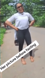 Old and current photos of Nigerian lady who fasted 30 days surfaces online