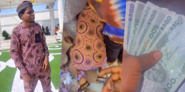 man wizkid's mother's burial cash picking