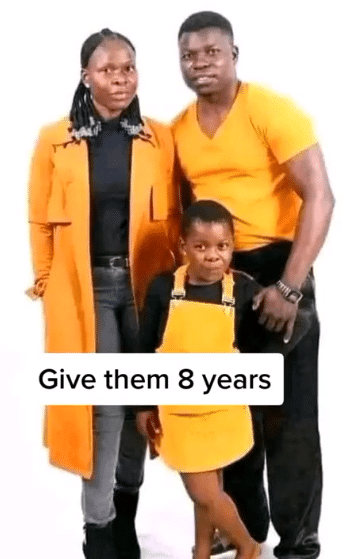 ""Give us 8 years" - Transformation photos of man, wife, and daughter cause buzz
