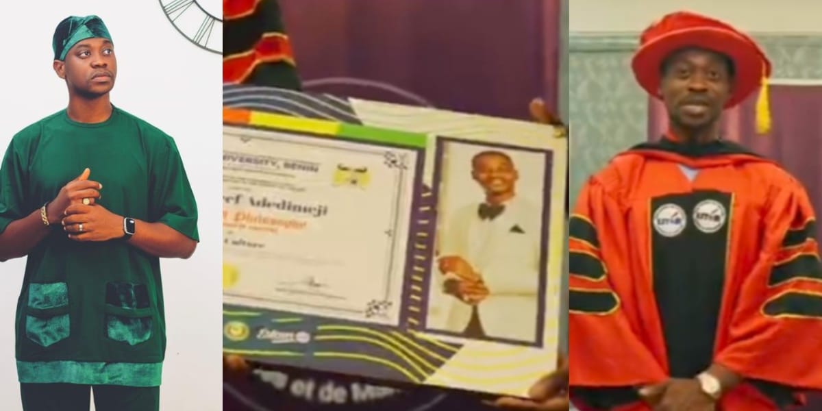 “I was moved to tears" – Lateef Adedimeji emotional as he bags honorary Doctorate degree from Estam University