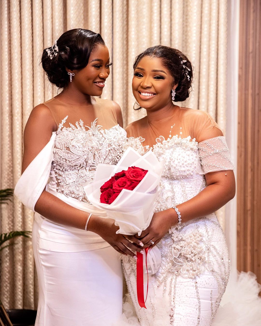 "If I were a man I for don marry you run" - Ekene Umenwa pens down sweet note to bride's maid Chinenye Nnebe