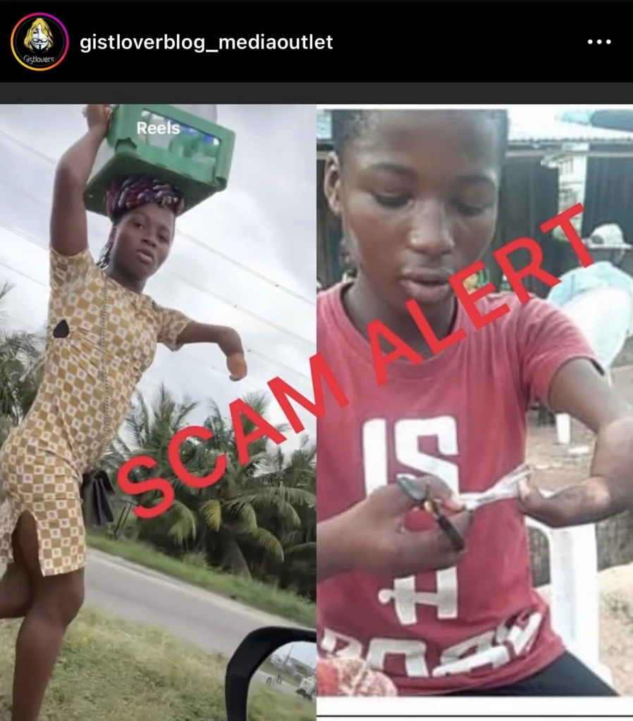 “Na man e be, no be woman and naso he dey do collect money from people” — physically challenged lady, Eniola, exposed for scam 