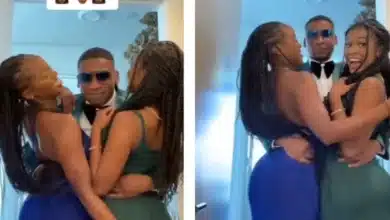 "E go still cheat on the two" — Reactions as young man shows off living with his two girlfriends