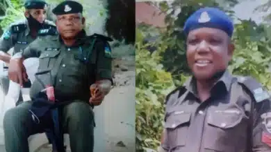 “He no go rest in peace” — Nigerians rage as young girl posts her late father who was a Policeman