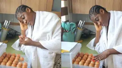“The fowl wey lay this egg na abroad dem bring am from” — Mercy Johnson laments hike in exchange rate