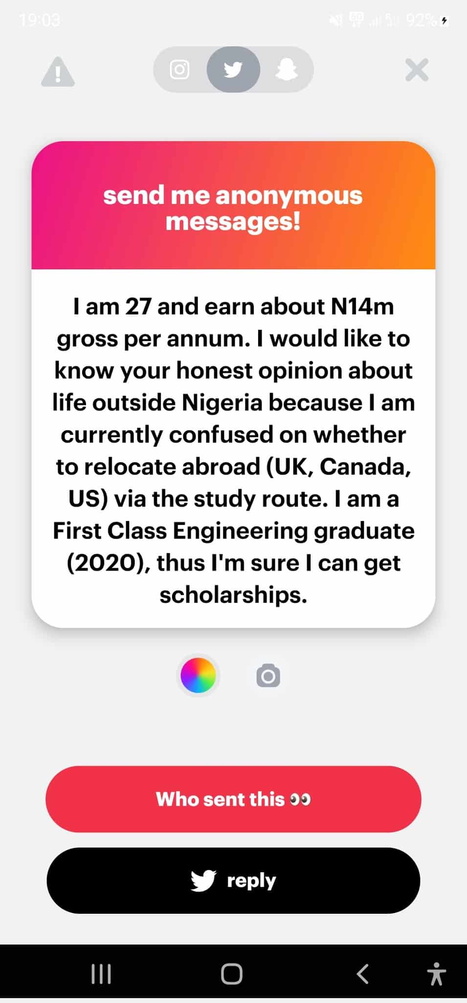 Man who earns N14M annually in Nigeria seeks advice on relocating abroad