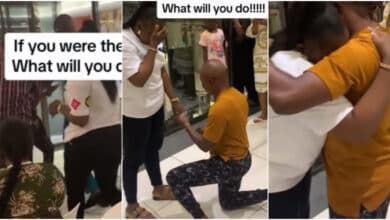 "Better woman" - Man proposes to girlfriend after passing loyalty test, she defends him during staged assault