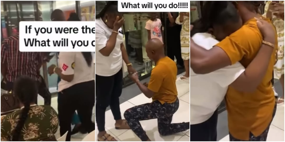 "Better woman" - Man proposes to girlfriend after passing loyalty test, she defends him during staged assault