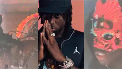 "Rema don join cult oo" - Mixed reactions as Rema storms 02 Arena stage with horse