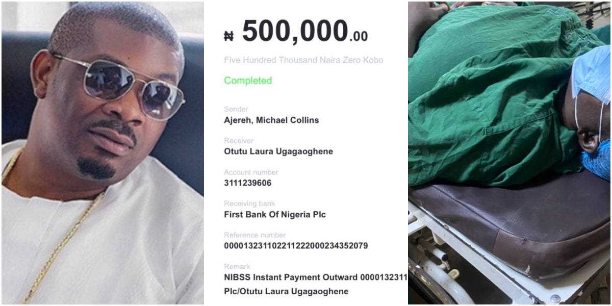 Don Jazzy melts hearts as he clears woman's medical bills after her daughter cried out for help
